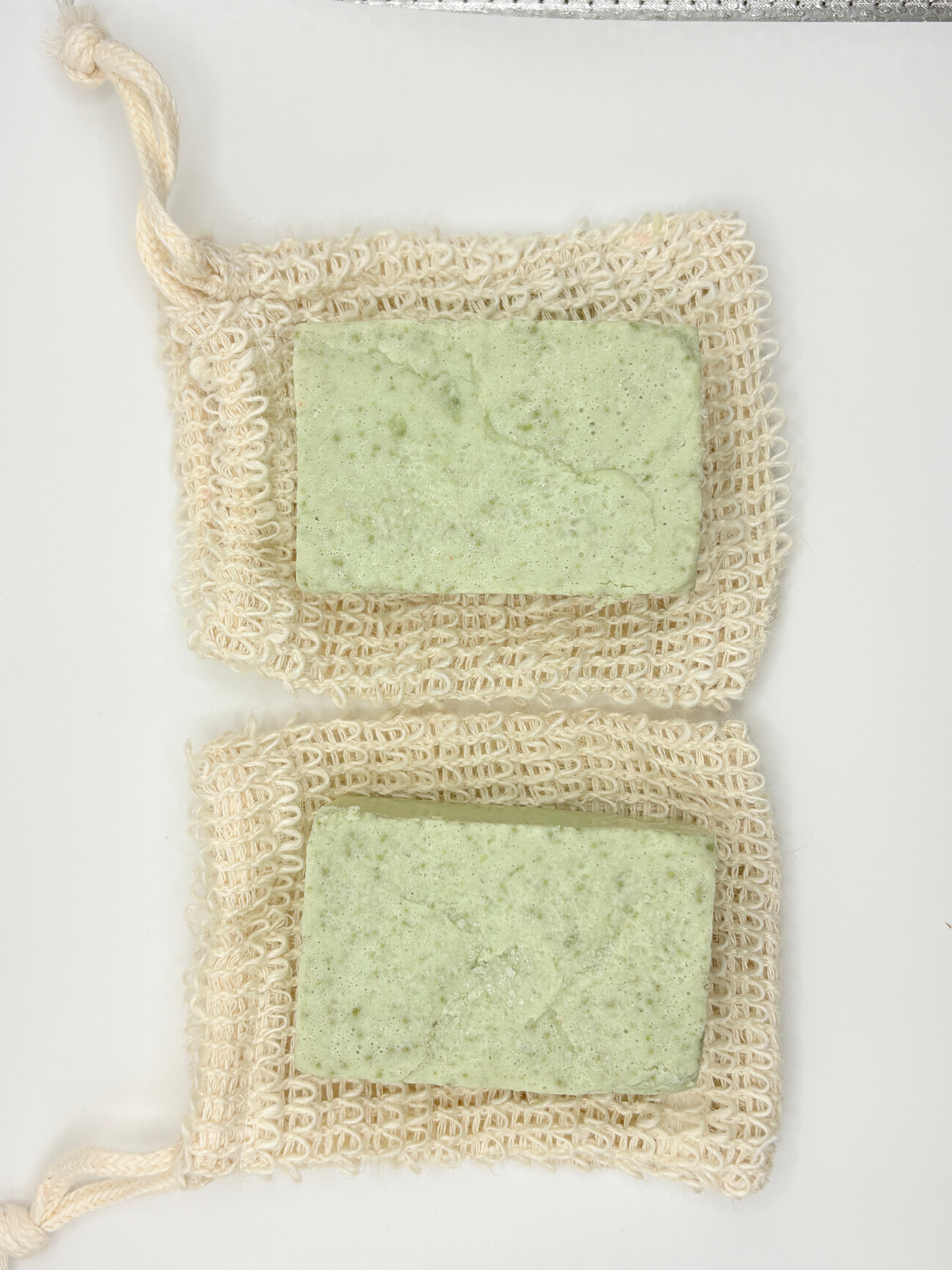 Tea tree all-natural goat’s milk soap bar for gentle and nourishing skin care by Purely Equines