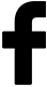 Black Facebook icon on white background