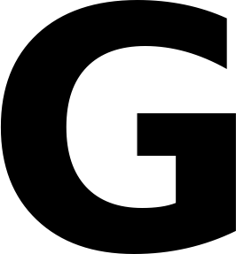 Black Google Icon on white background