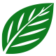 Green leaf logo on a white background