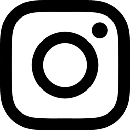 Black Instagram logo on a white background