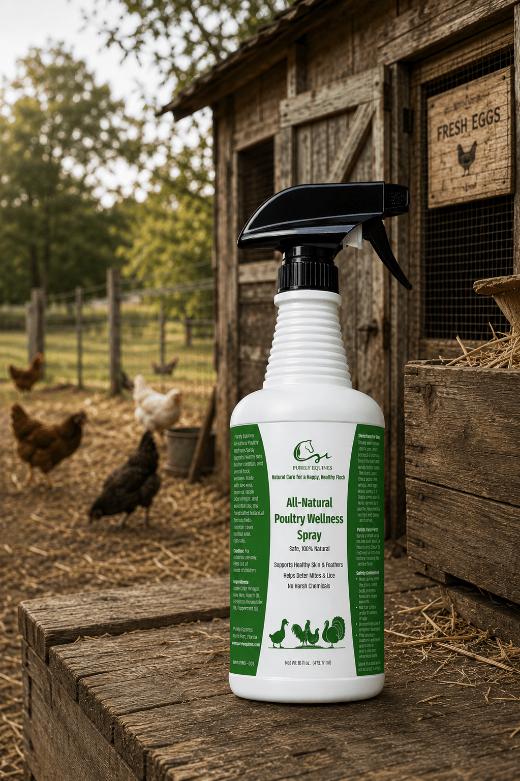 Purely Equines All-Natural Poultry Wellness Spray - Purely Equines-Purely Equines