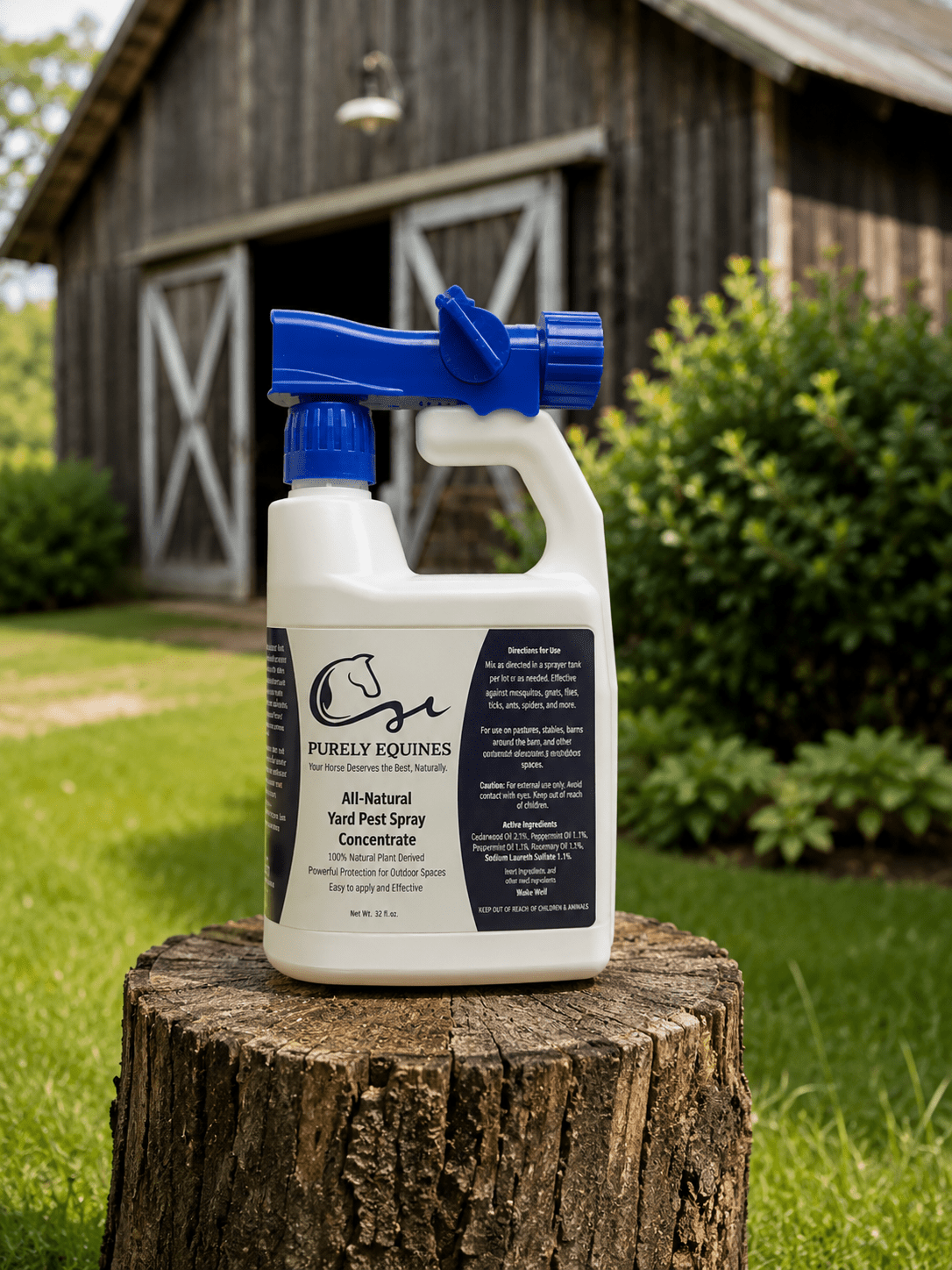 Purely Equines All - Natural Yard Pest Spray (Concentrate – Hose - End Application) - Purely Equines - Purely Equines